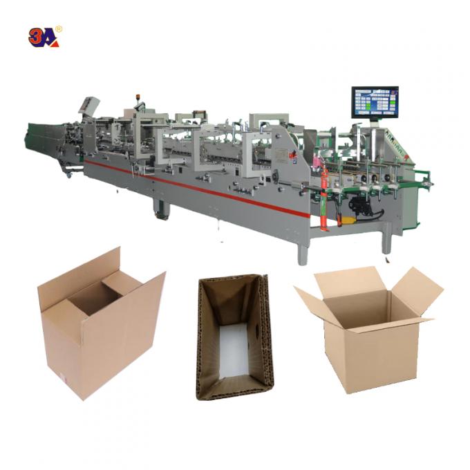 800 Corrugated Carton Box Folding Gluing Machinery for Automatic ...