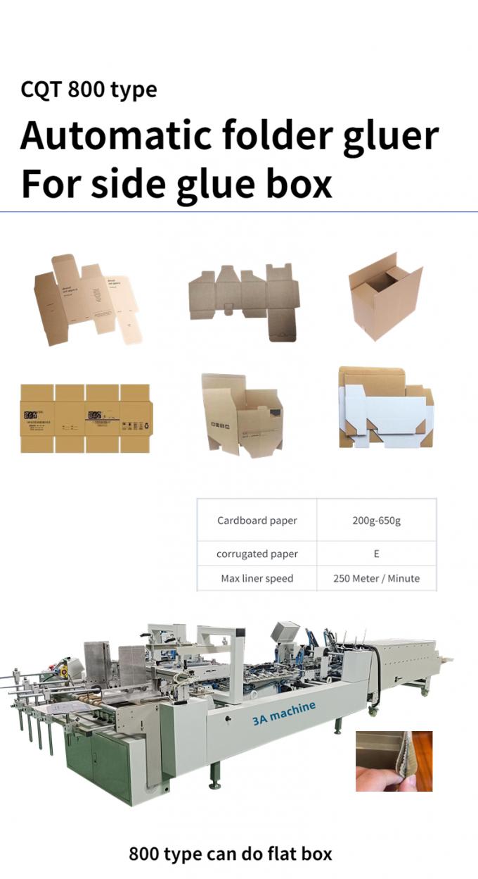 Machinery Hardware Automatic Folder Gluing Machine for Corrugated ...