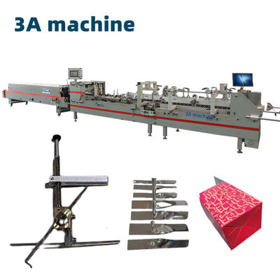 PLC Controlled SHH 800AG-2 Automatic Bottom Lock Box Gluing Machine for Easy Debugging