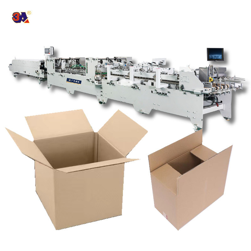 PLC Controlled CQT1300 Automatic Speed Folder Gluer for Corrugated and ...