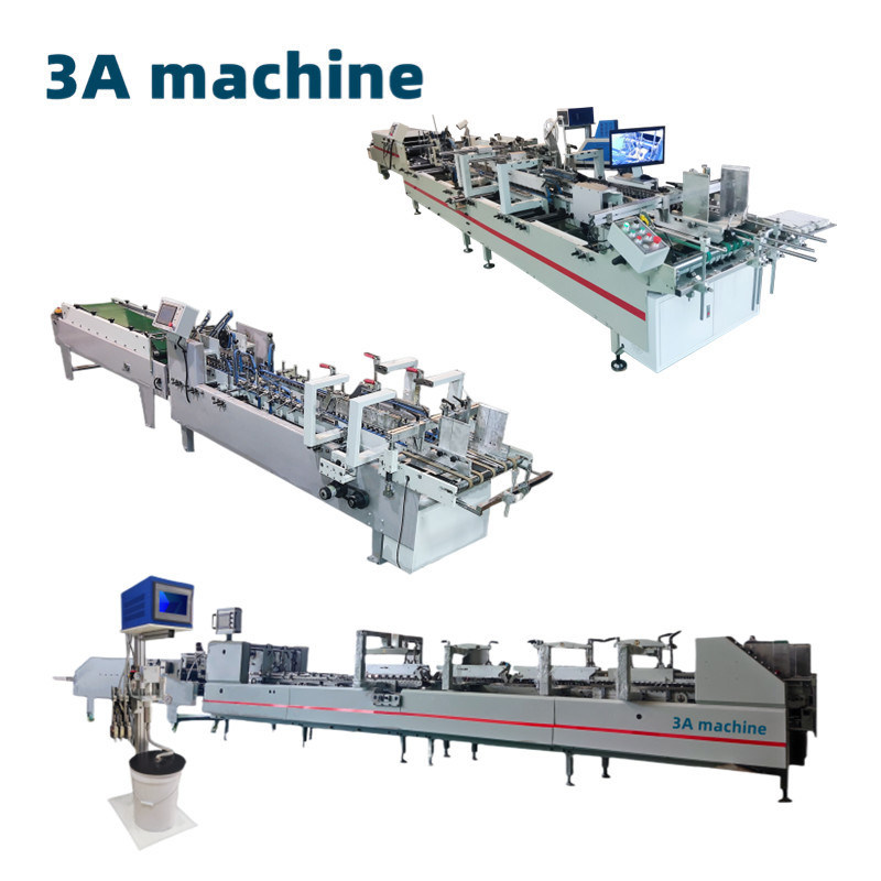 Machinery Hardware Automatic Folder Gluing Machine for Corrugated ...