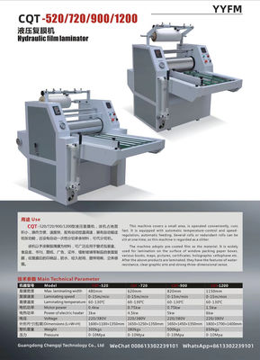 CQT-520 Semi automatic Pouch Laminator Hydraulic Laminating Machine Cutting Machine