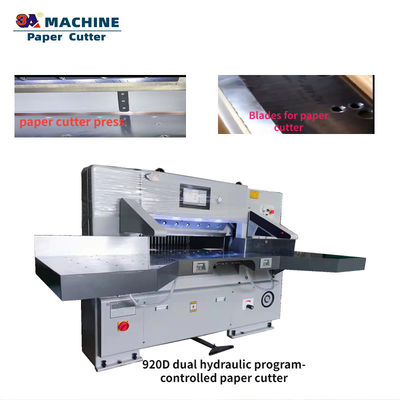 237x137x187cm Size QZYK92 Side-by-Side Program-Controlled Paper Cutter with 50 m/min Speed