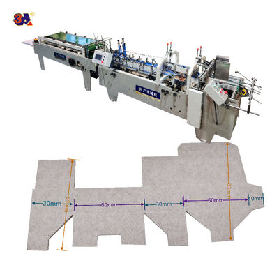 Video outgoing-inspection Provided Mini Box Folder Gluer Machine for Small Box Folding
