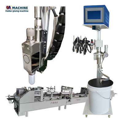 6 Channels 1 Gun Automatic Mini Box Folding Gluing Machine with Pressure Input 2-8Bar