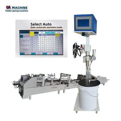 6 Channels 1 Gun Automatic Mini Box Folding Gluing Machine with Pressure Input 2-8Bar