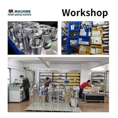 Paper Box Folder Gluer Envelopes Gluing Machine with 6 Channel 2 Guns Box Side Pasting