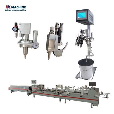 3ACQ5 6 Channels 5 COLD GLUE GUNS Cardboard Box Making Machine Boc Folder Gluer Paste