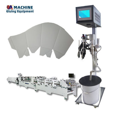3ACQ -2 Automatic 6 Channel 2 Guns Carton Box Folding Gluing Machine for Box Assembly