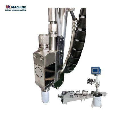 Fully Automatic 6 Channels 5 COLD GLUE GUNS Corrugated Box Making Machine with Output