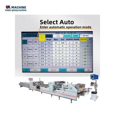 Fully Automatic 6 Channels 5 COLD GLUE GUNS Corrugated Box Making Machine with Output