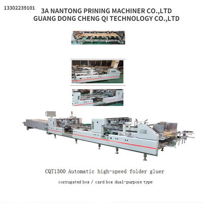 PLC Controlled CQT1300 Automatic Speed Folder Gluer for Corrugated and Cardboard Boxes