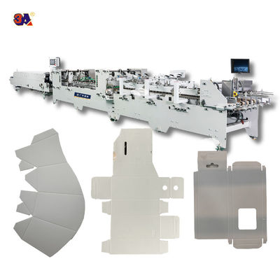 Single Side Hook Bottom Box Pasting Machine with 3500 KG Capacity and Voltage 380