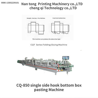Single Side Hook Bottom Box Pasting Machine with 3500 KG Capacity and Voltage 380
