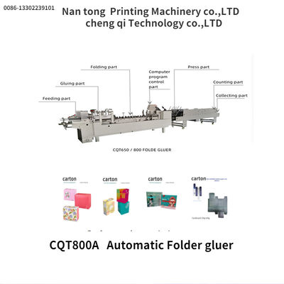 CQT/800A Automatic Folder Gluer Box Making Machine 1600 KG Automatic Grade Automatic