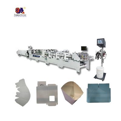Carton Folding Gluing Semi Automatic Folder Gluer Machine For Box Pasting Machine 380V3P