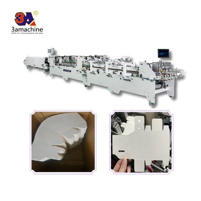 Carton Folding Gluing Semi Automatic Folder Gluer Machine For Box Pasting Machine 380V3P