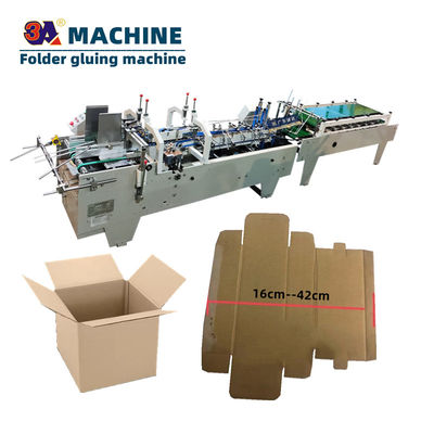 Automatic Mini Corrugated Box Folder Gluer Paper Forming Machine Folding Gluing Machine