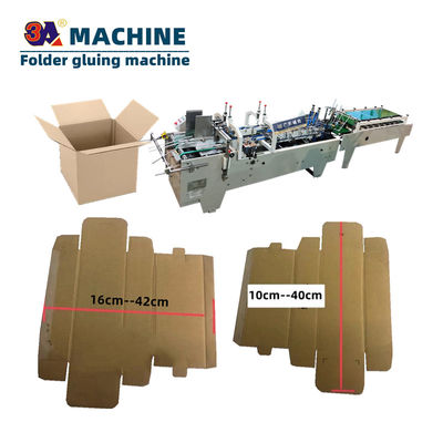 Automatic Mini Corrugated Box Folder Gluer Paper Forming Machine Folding Gluing Machine