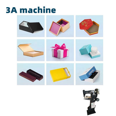 PLC Core Components CQT-TJ Manual Rigid Paper Box Corner Tape Pasting Machine Folder Gluer
