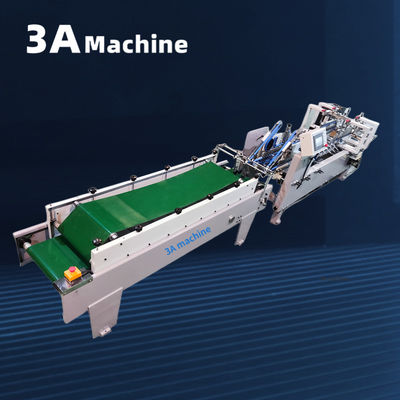 3A PLC Auto Lock Bottom Folder Glued Machine for Presentation Folder Manufacturing