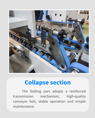 Folder Gluer for Box Pasting and Folding Accommodates Paper Material of Various Sizes