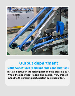 Folder Gluer for Box Pasting and Folding Accommodates Paper Material of Various Sizes
