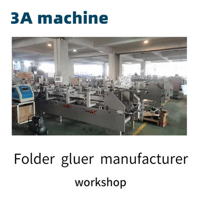 Folder Gluer for Box Pasting and Folding Accommodates Paper Material of Various Sizes