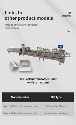 Paper Folder Machine Cold Glue Machine for Boxes 3ACQ*580D at Manufacturing Plant