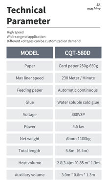 3ACQ 580D Small Box Machine For Corrugated Box Forming High Performance