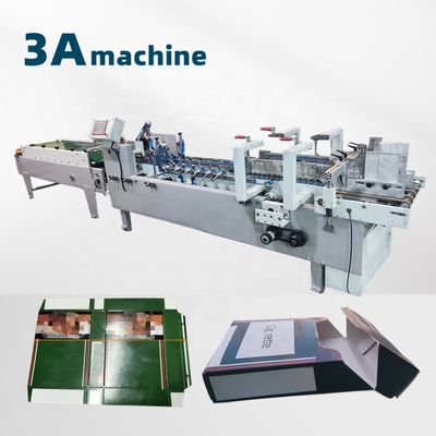 Mini Box Folding Gluing Machine Folder Gluer with Optional Output Department 6*1*1.35M