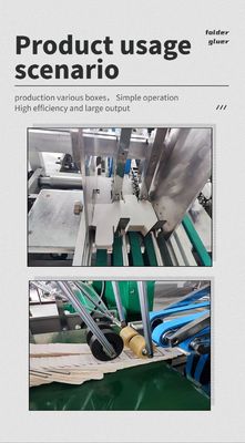 Mini Box Folding Gluing Machine Folder Gluer with Optional Output Department 6*1*1.35M