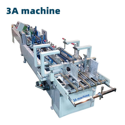 Folding Cardboard Box Machine 6*1*1.35M Paper Box Making Mahine with Glu Machine