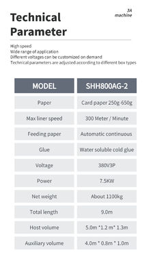 SHH800AG-2 Automatic Bottom Lock Box Gluing Machine for Corrugated Carton Box Making