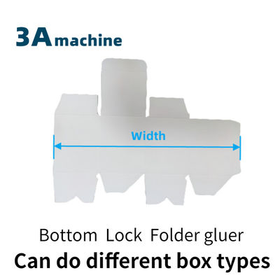 350mm Max. Workable Width Mini Box Folder Gluing Machine with Bottom Lock and Side Glue
