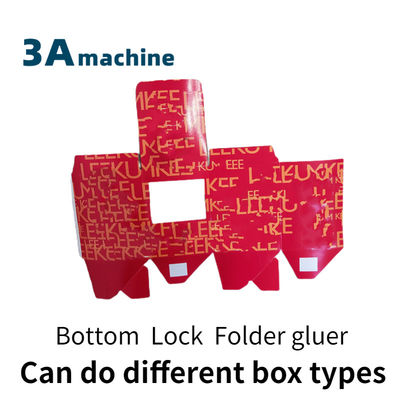 350mm Max. Workable Width Mini Box Folder Gluing Machine with Bottom Lock and Side Glue