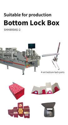 800AG-2 Automatic Bottom Lock Gluing Machine Paper Folder Gluer Machine Easy to Debug