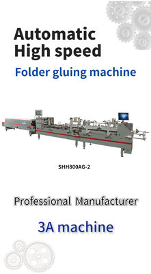 800AG-2 Automatic Bottom Lock Gluing Machine Paper Folder Gluer Machine Easy to Debug