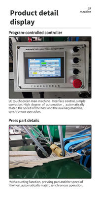 800AG-2 Automatic Bottom Lock Gluing Machine Paper Folder Gluer Machine Easy to Debug