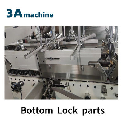 PLC Controlled SHH 800AG-2 Automatic Bottom Lock Box Gluing Machine for Easy Debugging