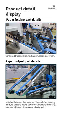 AS-800 Automatic Bottom Lock Paper Folding Machine Folder Gluer Easy to and Maintain