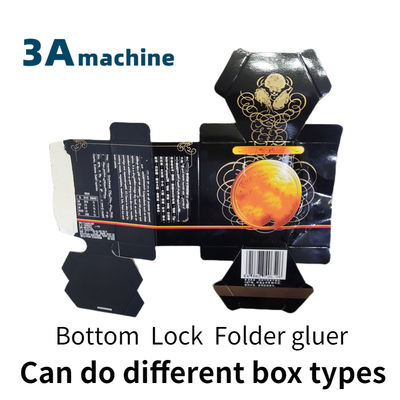 SHH 800AG-2 Automatic Bottom Lock Coffee Cup Sleeve Folder Gluer Machine with Design