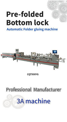 Mechanical Driven CQT-900YG-2 Pre-folded Bottom Hook Gluer for Box Pasting Machine