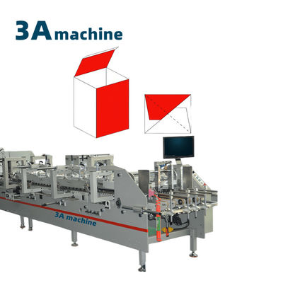 Carton Box Gluing CQT 900YG-2 Pre-folded Bottom Lock Corrugated Box Lock Bottom Pasting Machine