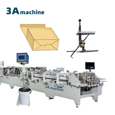 Pre-Folded Bottom Lock Folding Box Gluing Machine CQT 900YG-2 for Paperboard 250g-650g