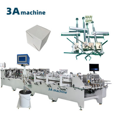 PLC Controlled CQT 900YG-2 Pre-Folded Bottom Lock Folder Gluer for Zhantian Paper