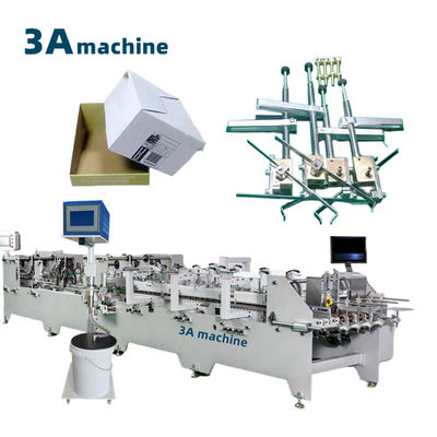 380V/7.5KW Bottom Lock Folding Box Gluing Machine for Machinery Hardware Industry