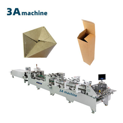Cardboard and Corrugated Box Dual- Lock Bottom Glue Gun Machine with Feeder Alignment