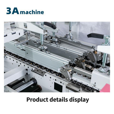 Cardboard and Corrugated Box Dual- Lock Bottom Glue Gun Machine with Feeder Alignment