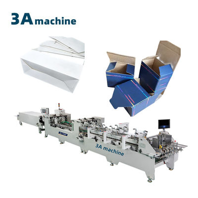 Corrugated Box Dual- Lock Bottom Folder Gluer Machine with Automatic Glue Dispensing
